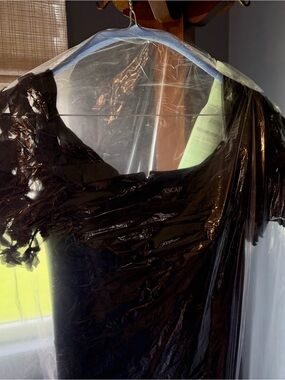 Xscape One-Shoulder Black Lace-Trim Dress